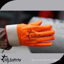 SRSAFETY Naranja pesados ​​guantes de PVC guantes de PVC guantes de seguridad guantes de trabajo guante de dedo de silicona